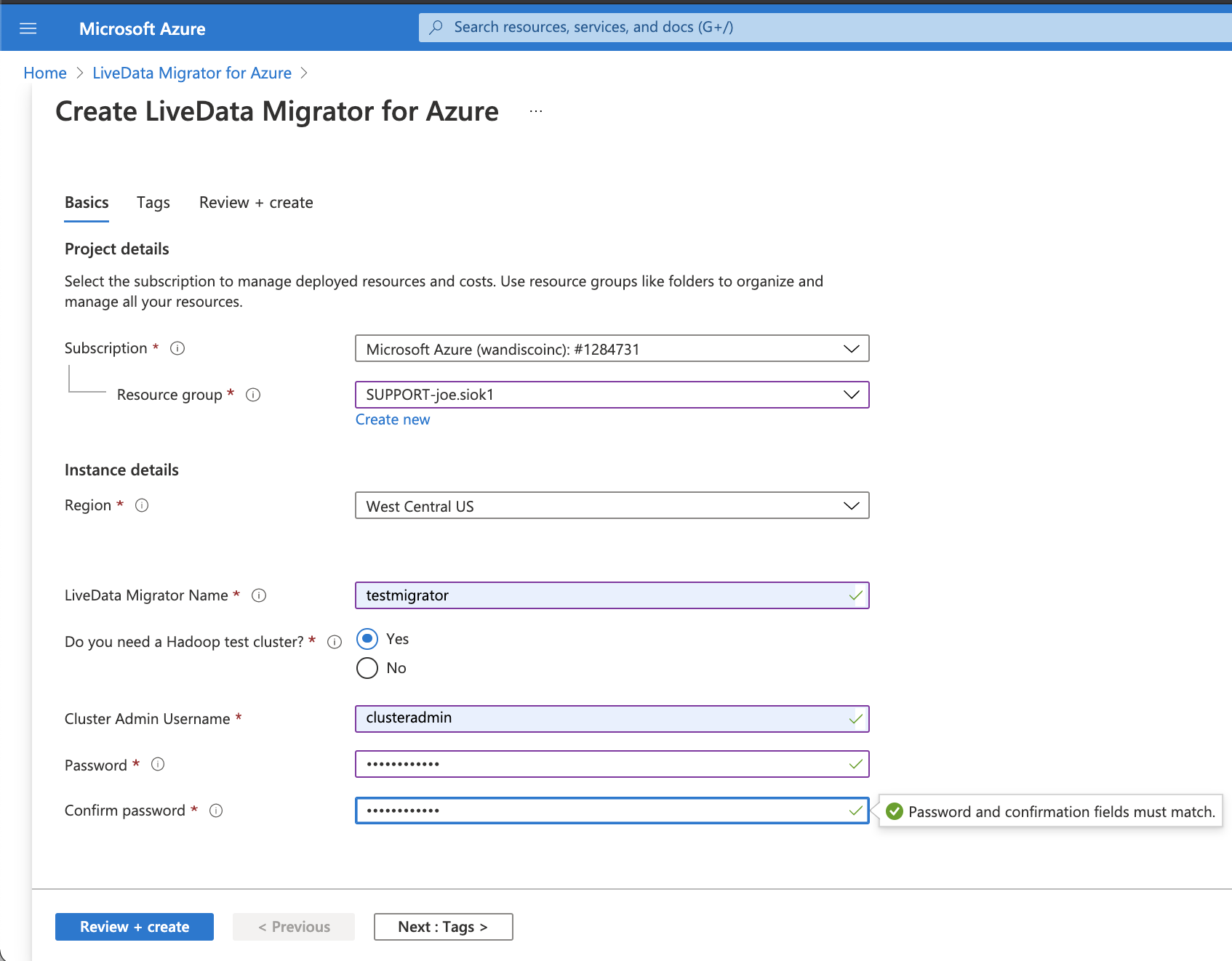 Erstellen einer LiveData Migrator-Instanz