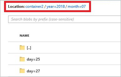 Stream Analytics-Blobausgabe mit benutzerdefiniertem Pfadmuster