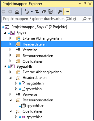 Screenshot der Spy plus plus-Lösung.