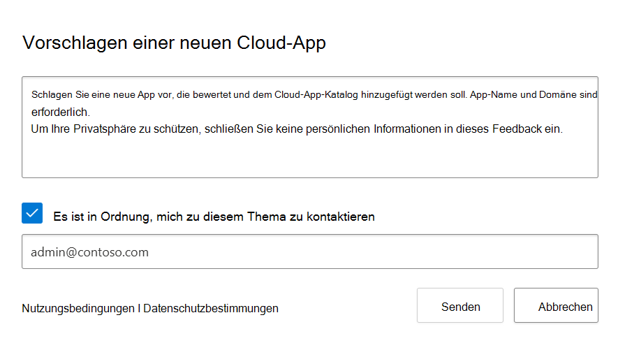 Screenshot des Popupfensters 