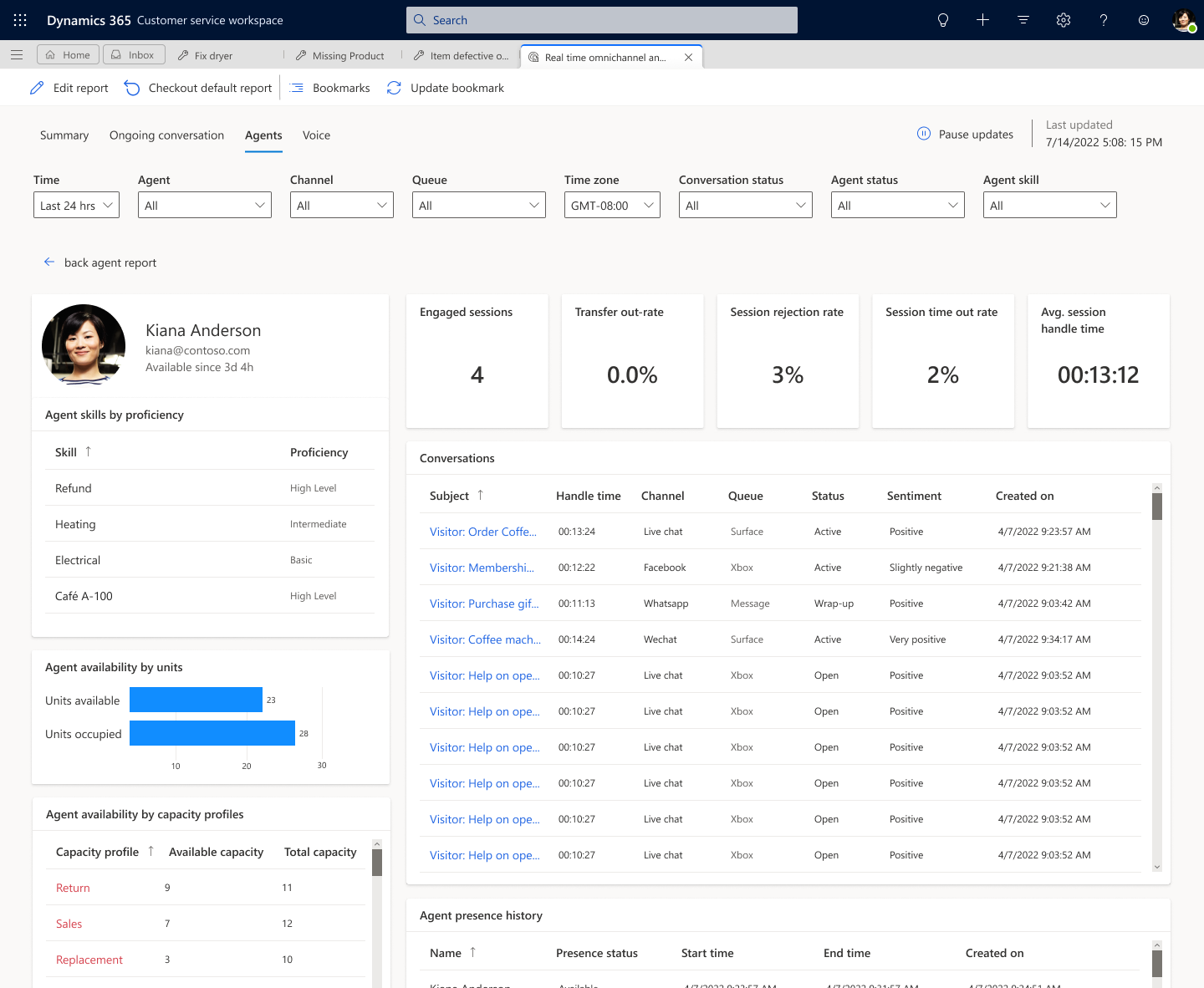 Screenshot des Drilldowns in de Agentendetails