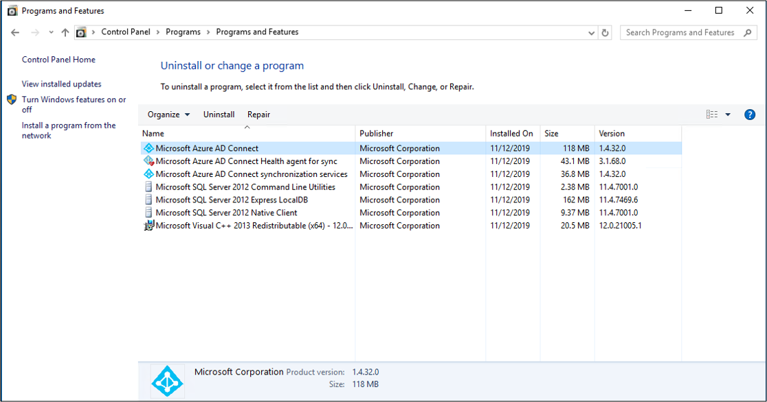 Wählen Sie Microsoft Entra Connect aus.