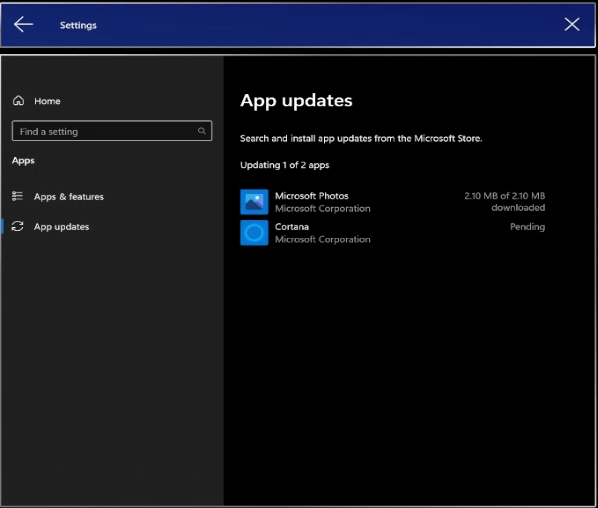 Screenshot der App 