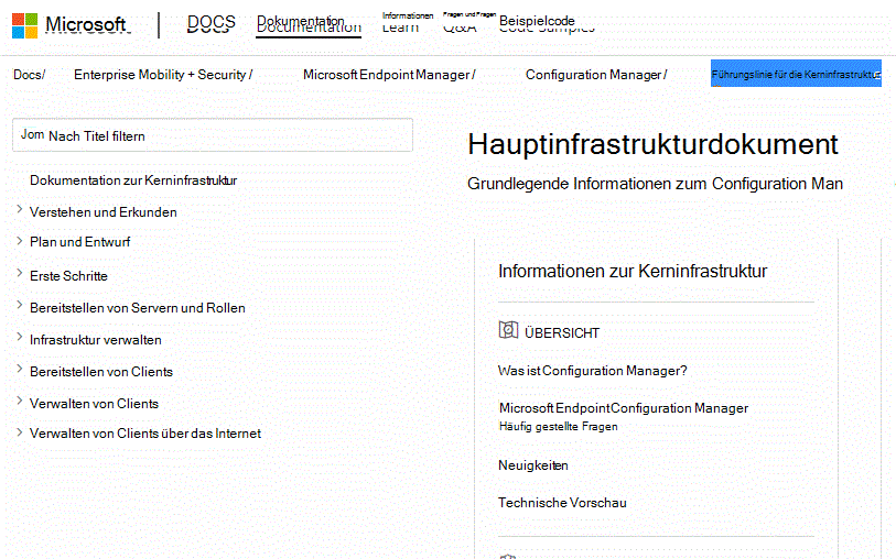 Animation der Verwendung des Inhaltsverzeichnisfilters.