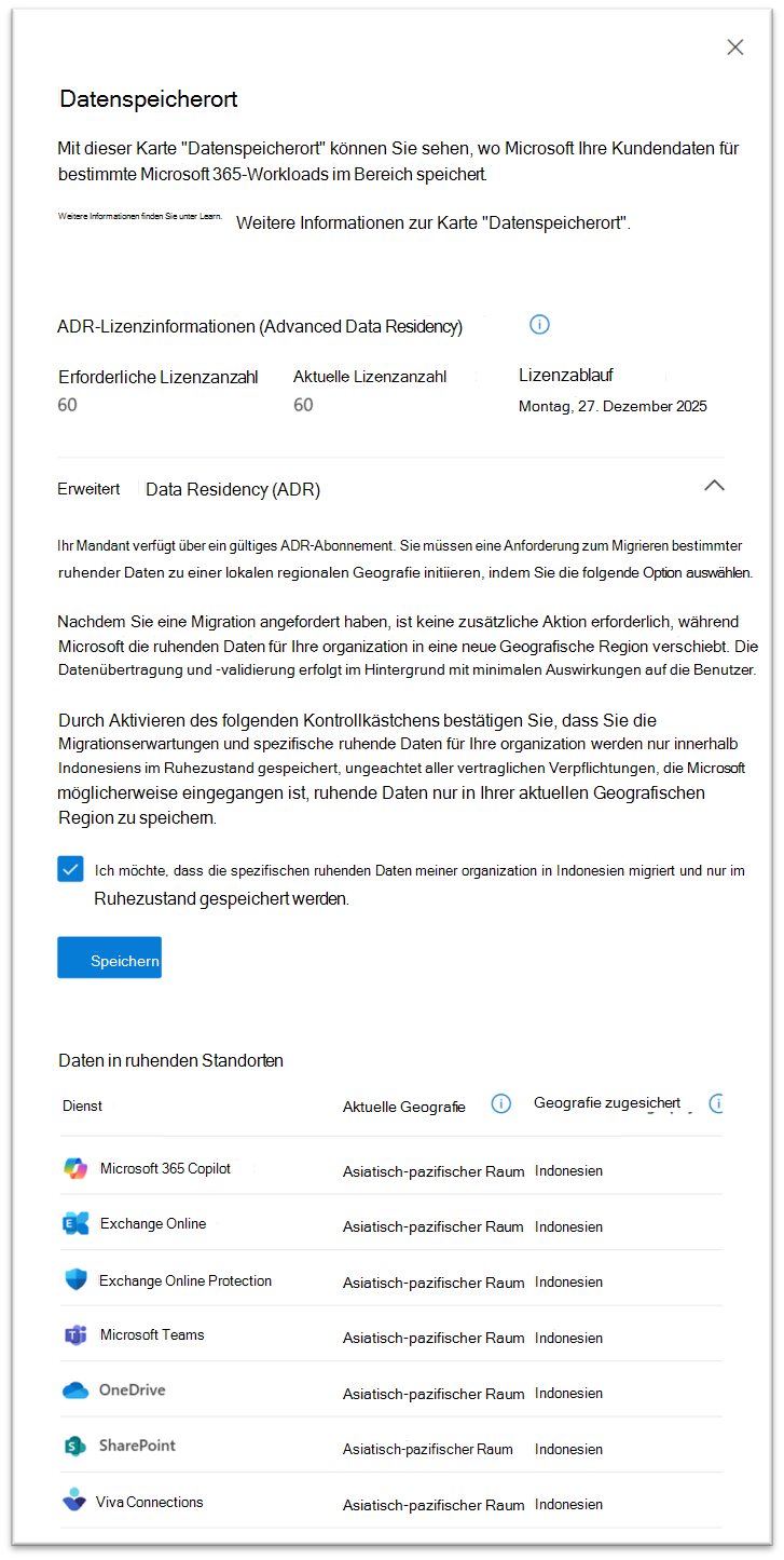 Screenshot der Ansicht 
