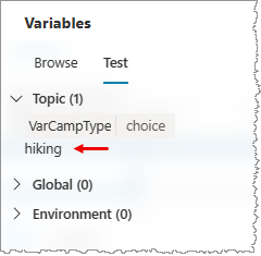 Variables Überwachungsfenster.