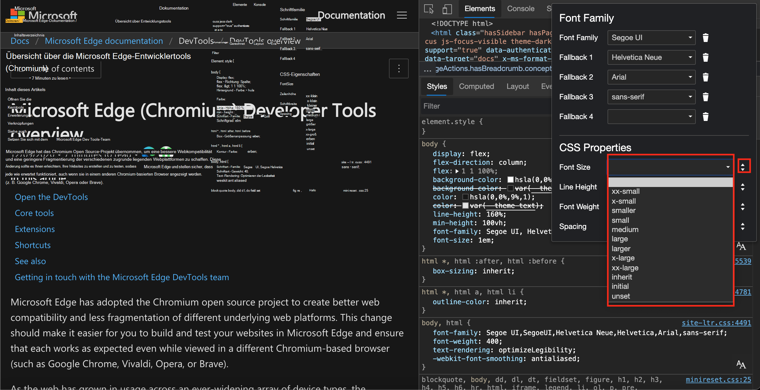 Öffnen der voreingestellten Schlüsselwort (keyword)-Schnittstelle