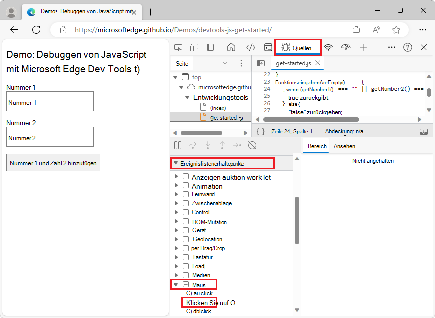 Aktivieren Sie das Kontrollkästchen neben dem Klicken auf