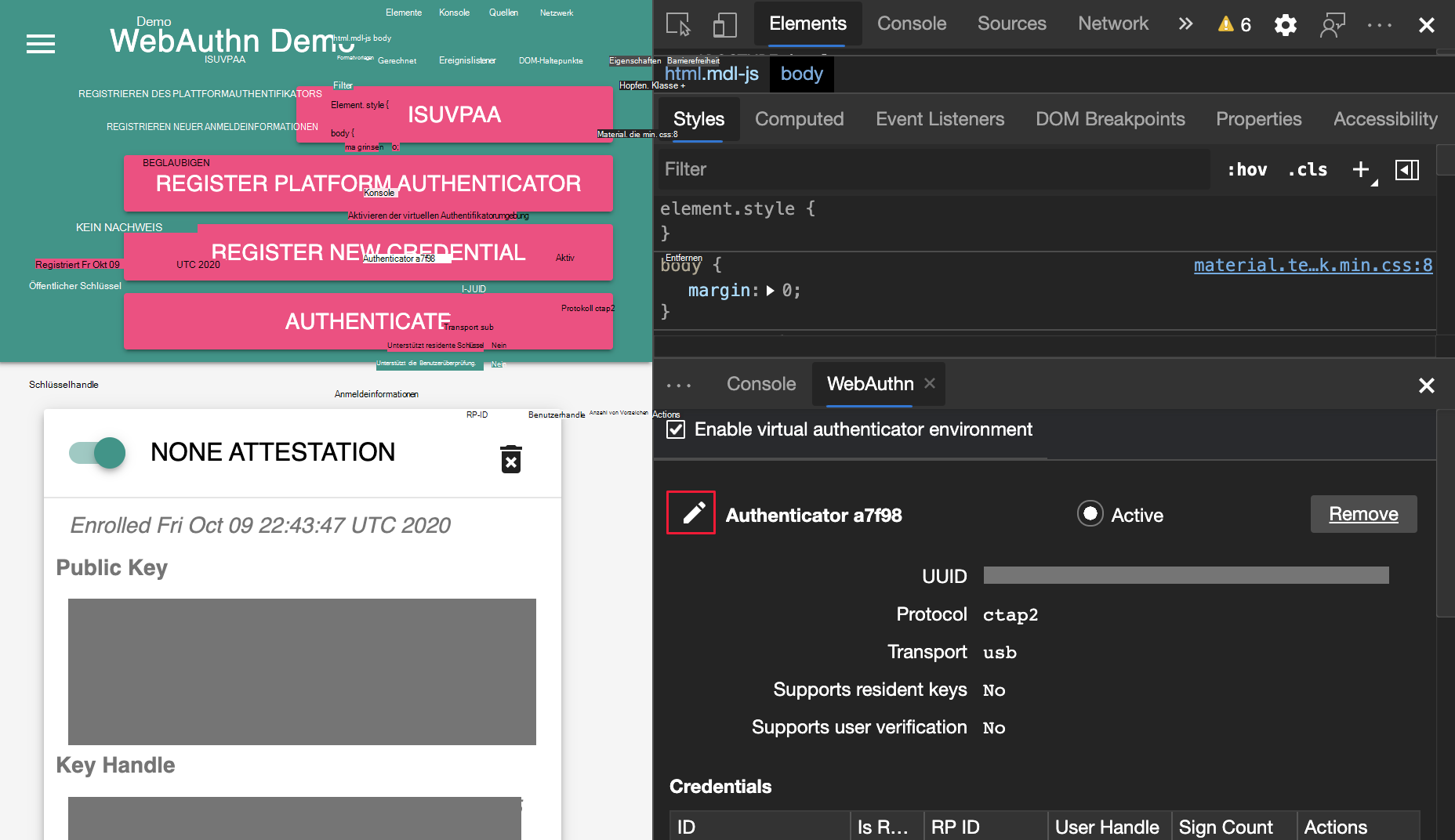 Umbenennen eines Authentifikators