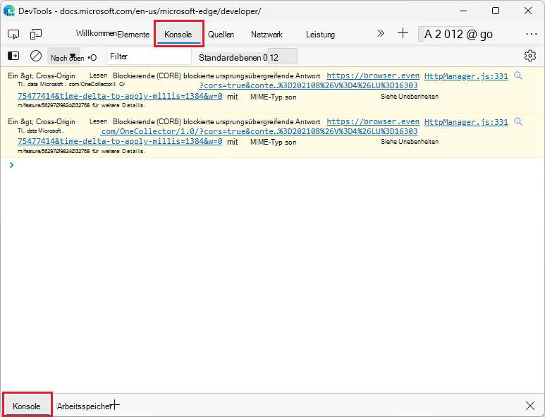 Wenn Konsole auf der Hauptsymbolleiste ausgewählt ist, wird die Schublade automatisch minimiert, wenn die Schublade die Konsole anzeigt.
