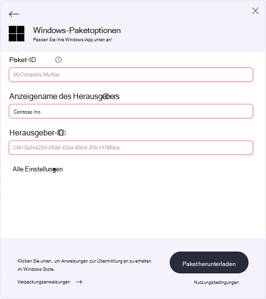Einfügen von Herausgeberinformationen auf die Seite 