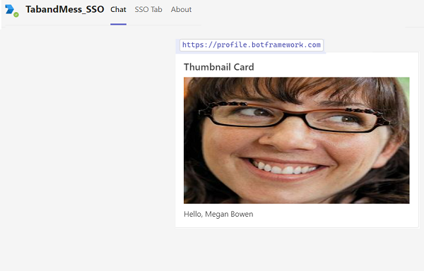 Screenshot des ausgewählten Profils nach eingabe der URL.