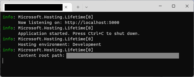 Screenshot of running aspnet core odata 8 application