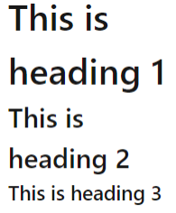Screenshot der Überschriftenebenen H1, H2 und H3.