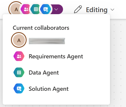 Screenshot der Pläne, der den Anwesenheitsstatus von Plan-Agenten zeigt.