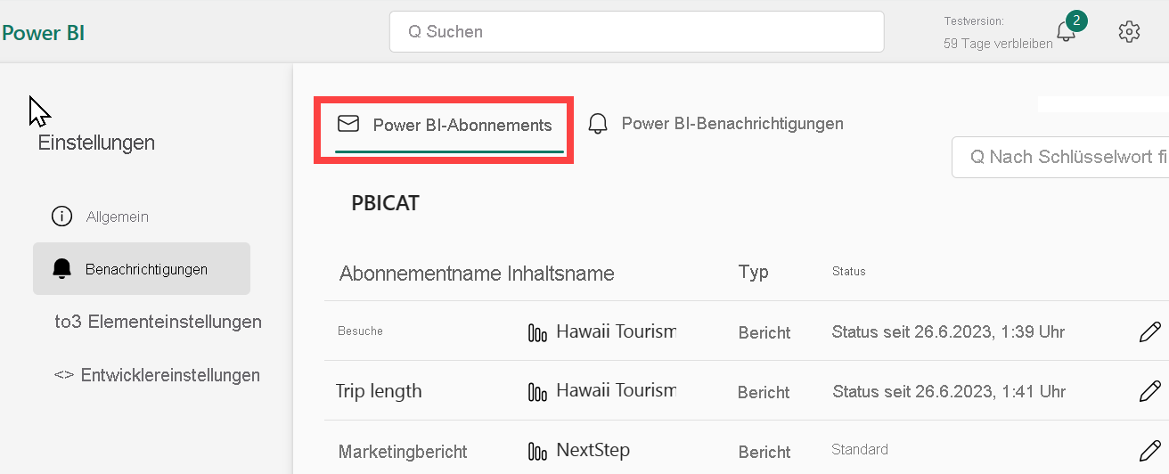 Screenshot mit dem Bereich 