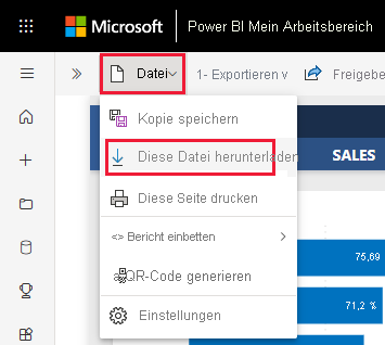 Screenshot des Menüelements 