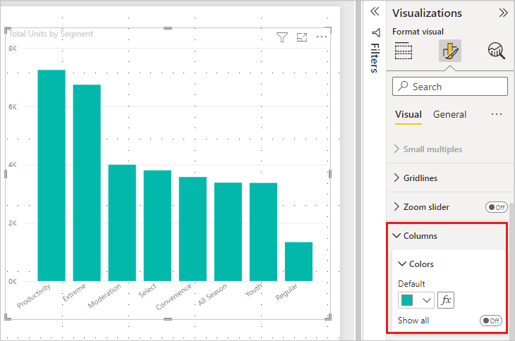 Screenshot des Farbsteuerelements und 