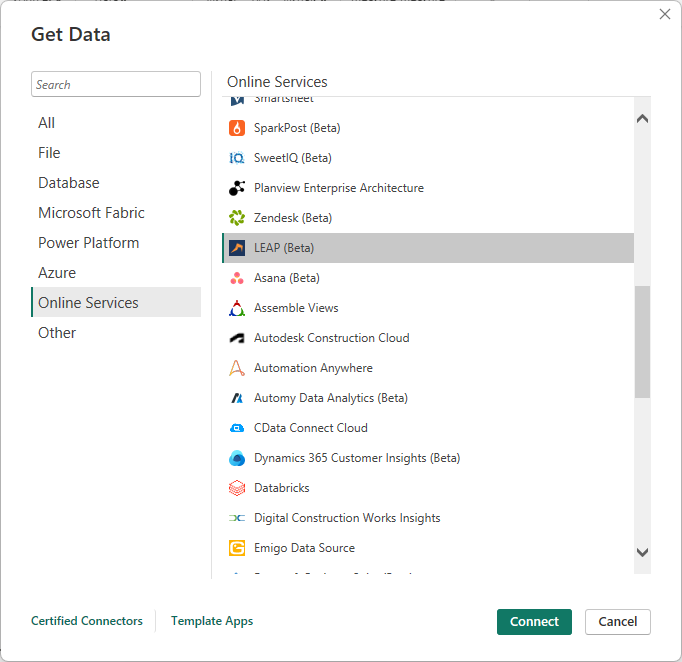 Screenshot der Kategorie 