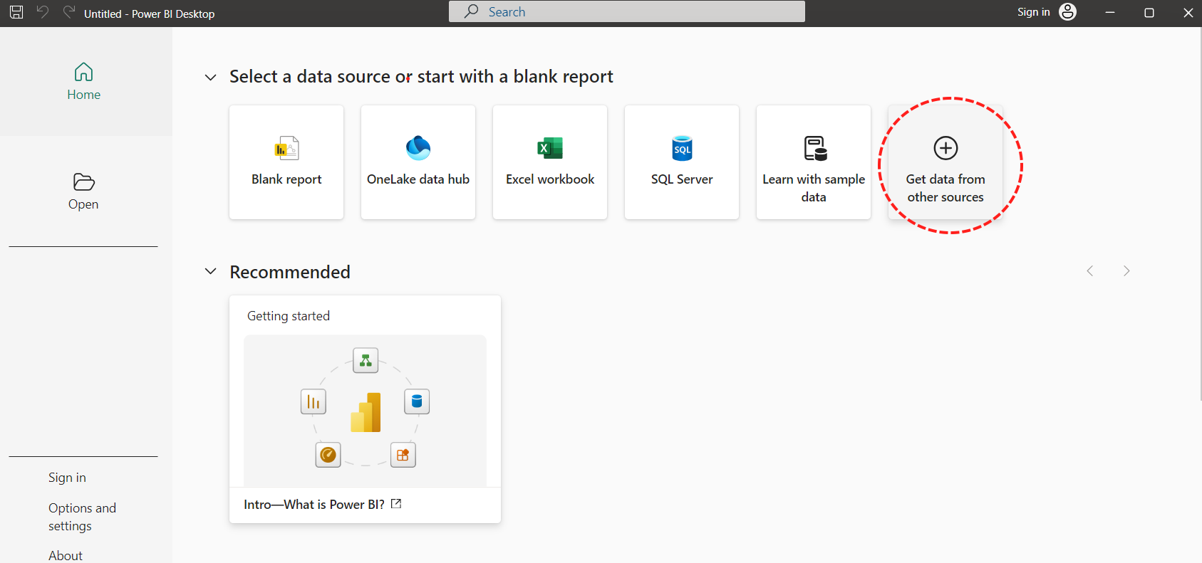 Screenshot der Datenabfrage-Erfahrung.