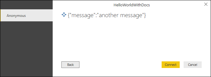 Screenshot der Anmeldeinformationsaufforderung mit Pfad.
