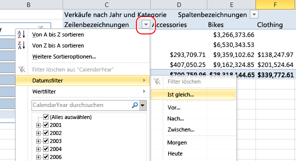 Datum (Filterliste)