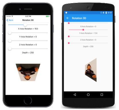 Dreifacher Screenshot der Seite