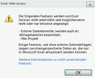 Fehlermeldung zu nicht unterstütztem Feature für VBA