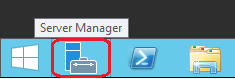 Symbol für den Server-Manager in der Taskleiste von Windows Server 2012