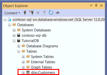 Screenshot mit einer neuen Tabelle.