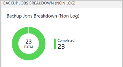 Screenshot eines Dashboards für einen Sicherungsbericht.