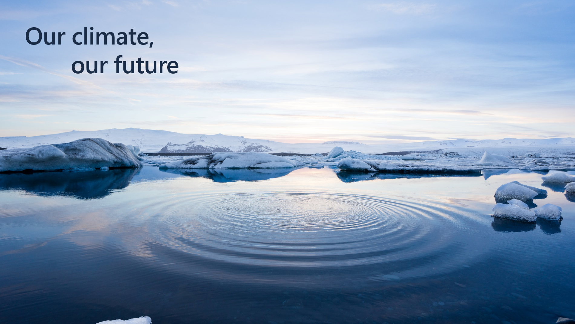 Screenshot showing the climate's future.