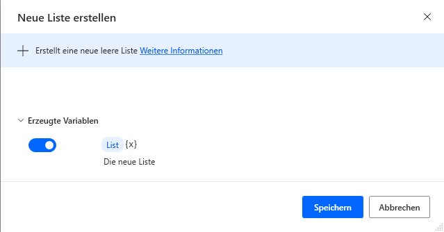 Screenshot der Aktion 