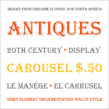 Algerian font info poster 2