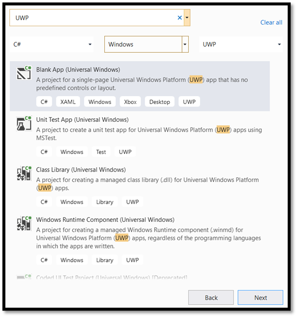 Erstellen einer UWP-App