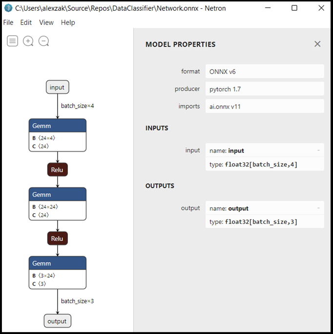 ONNX-Modelleigenschaften