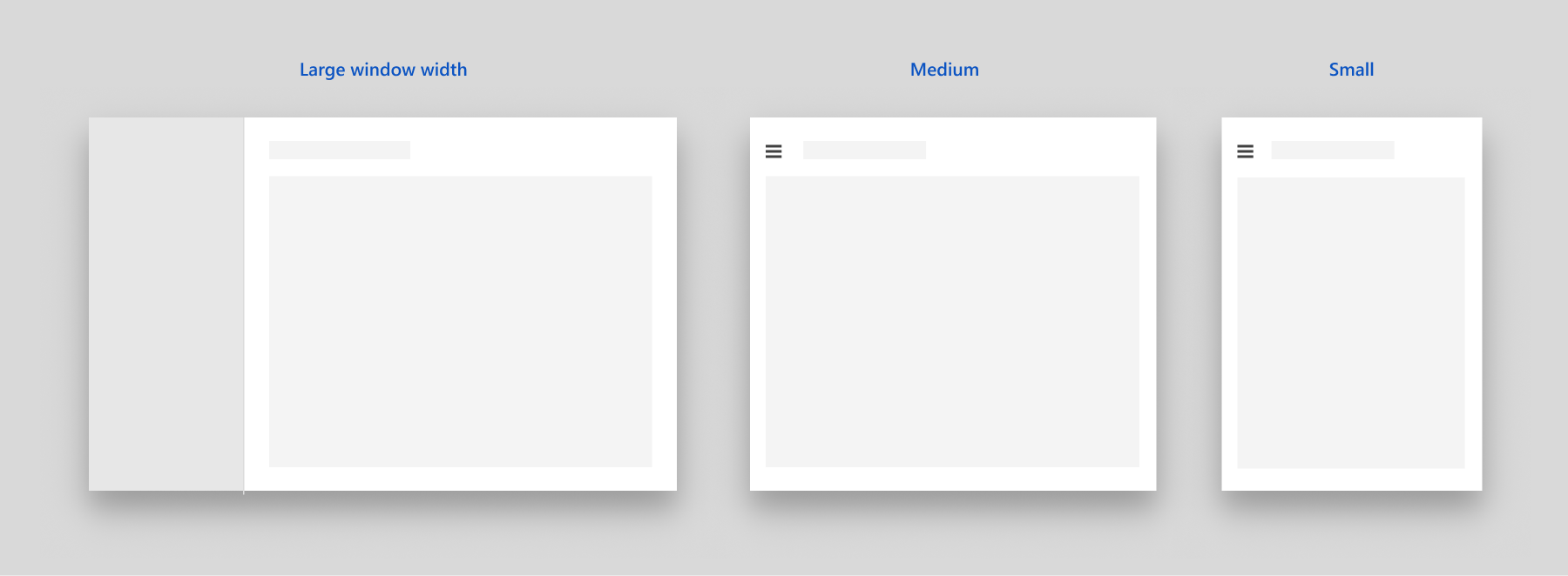 Minimal adaptives Verhalten der linken Navigation