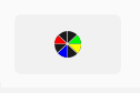 Eine Schaltfläche mit einem Bildsymbol und kuchenförmigen Scheiben in unterschiedlichen Farben