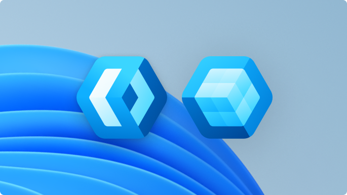 Die WinUI und Windows App SDK Logos