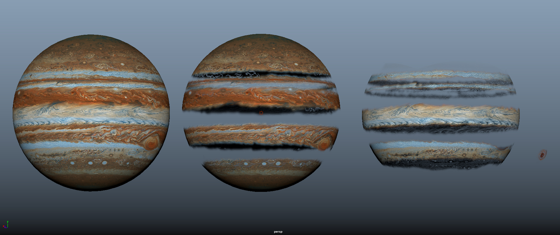 Texturen der Jupiter-Schale