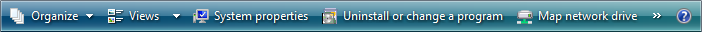 Screenshot der Windows Explorer-Symbolleiste 
