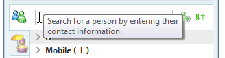Screenshot des Infotip-Suchfelds 