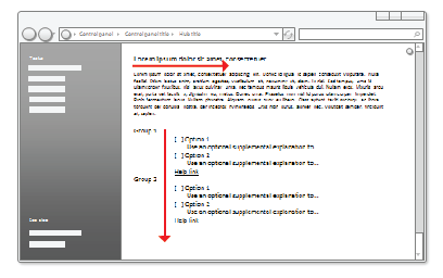 Abbildung von Text mit Pfeilen mit Scantext 