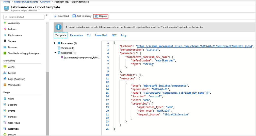 Screenshot: Schaltfläche „Deploy“ (Bereitstellen)