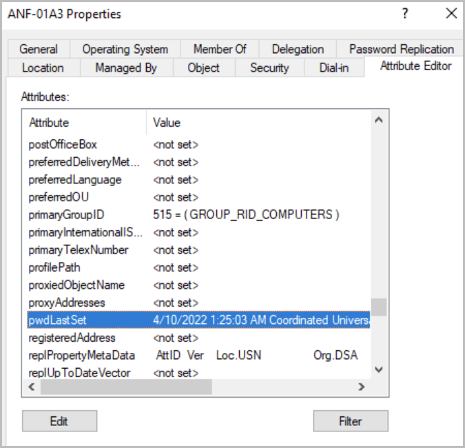 Screenshot des Hilfsprogramms „Active Directory-Benutzer und -Computer