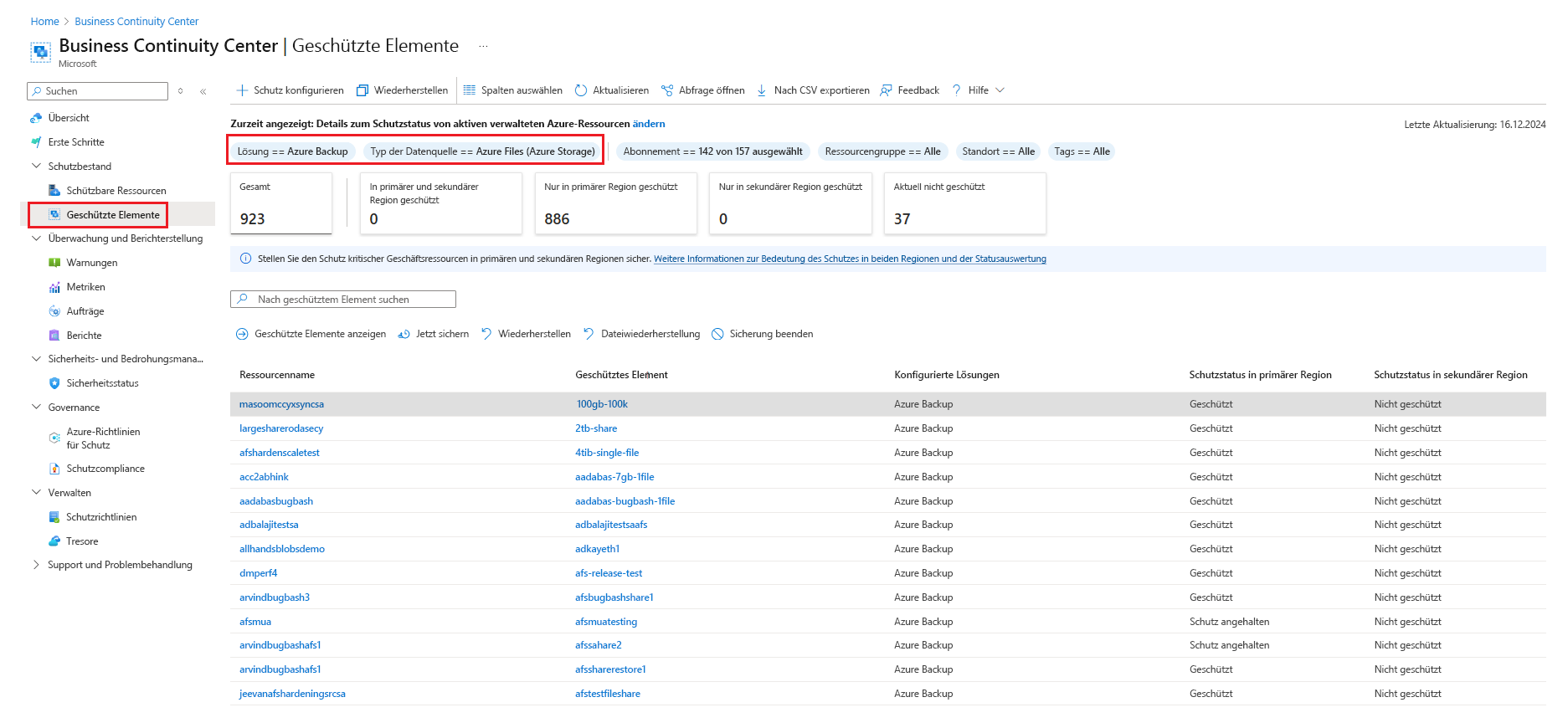 Ein Screenshot zeigt, wie Azure Files als Datentyp ausgewählt wird.