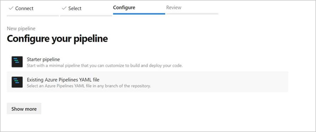 Screenshot der Starter-Pipeline.