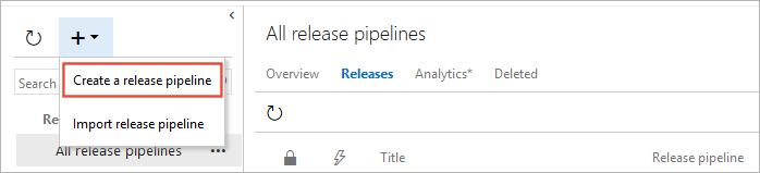 Erstellen einer neuen Releasepipeline