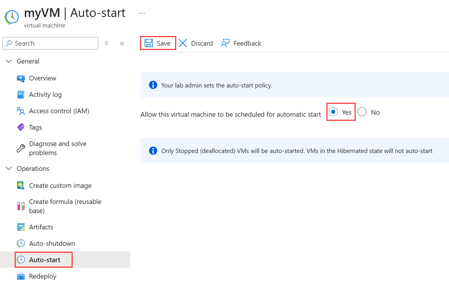 Screenshot der Option 