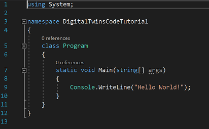 Screenshot: Beispielcodeschnipsel in einem Code-Editor